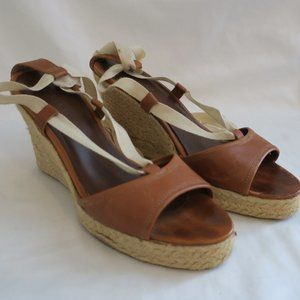 J.Crew Espadrilles Leather Lace 9.5